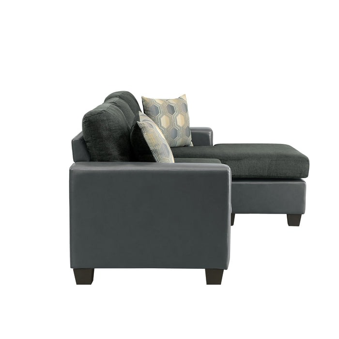 Slater Gray Reversible Sofa Chaise