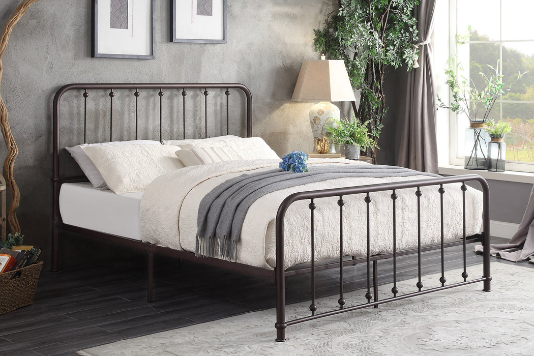 Larkspur Antique Bronze Queen Metal Platform Bed