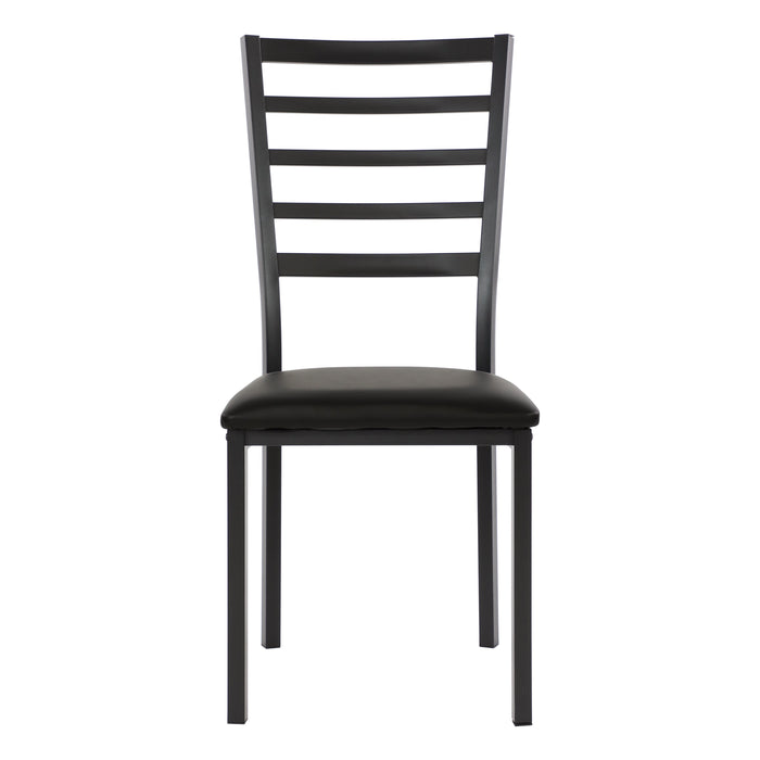 Flannery Black/Brown Side Chair, Set of 4