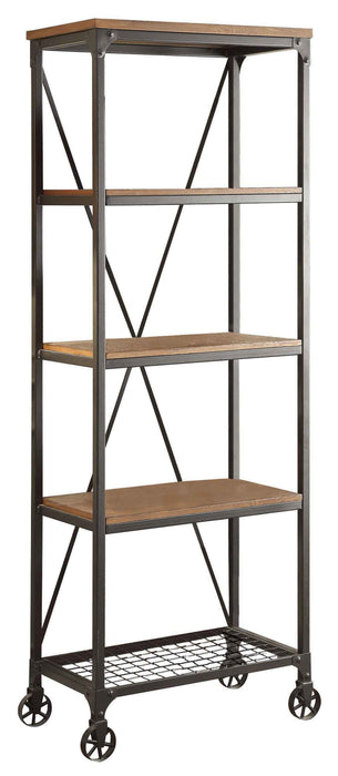 Millwood Natural/Rustic Black Bookcase