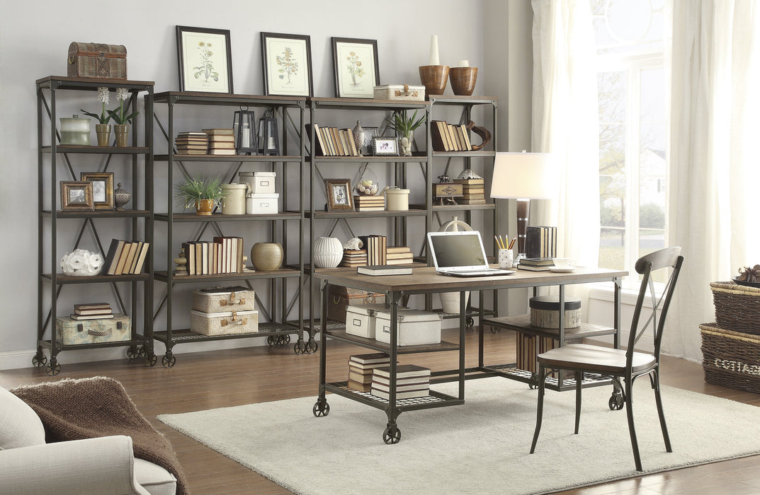 Millwood Natural/Rustic Black Bookcase