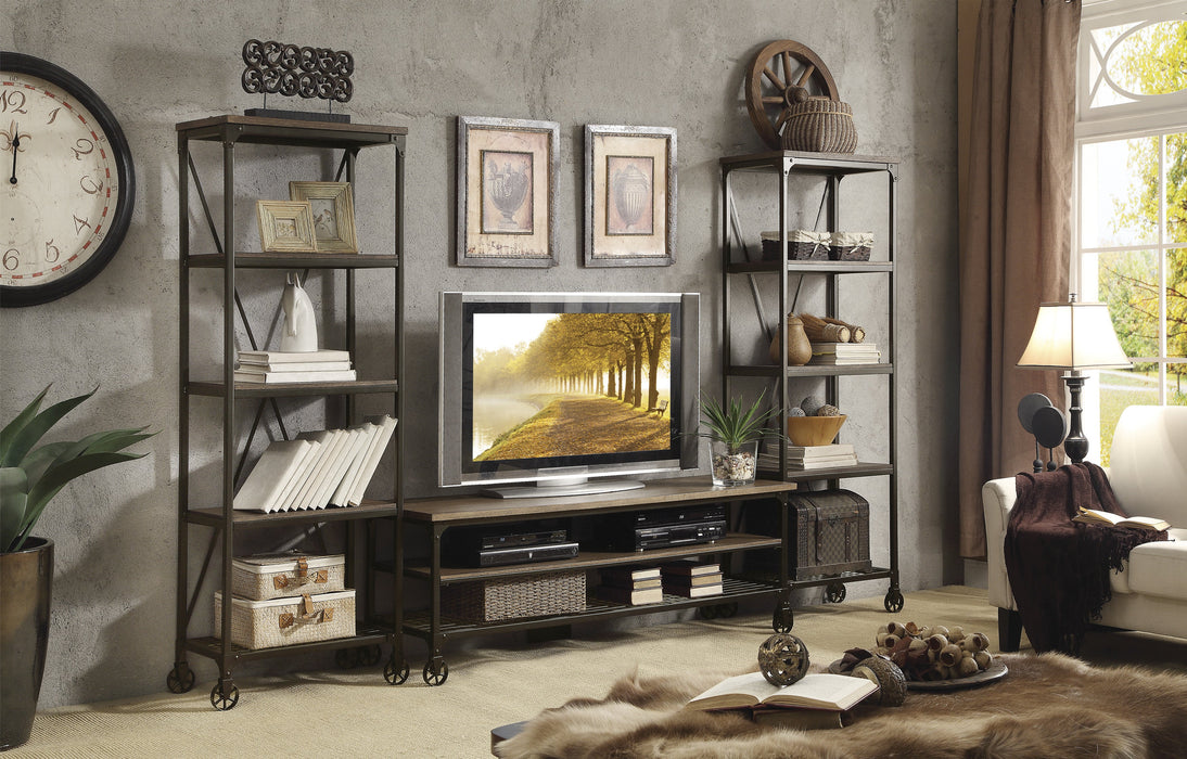 Millwood Natural/Rustic Black Bookcase