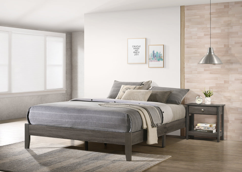 Skyler Gray King Platform Bed