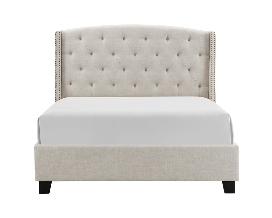 Eva Ivory King Upholstered Bed