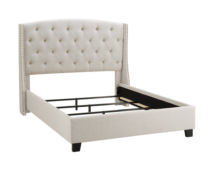 Eva Ivory King Upholstered Bed