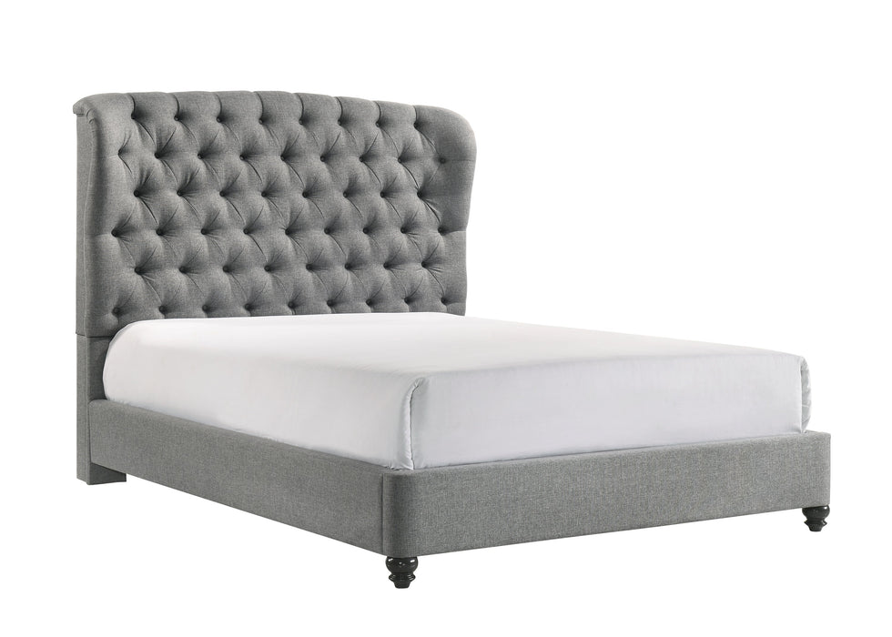 Linda Gray Queen Upholstered Panel Bed