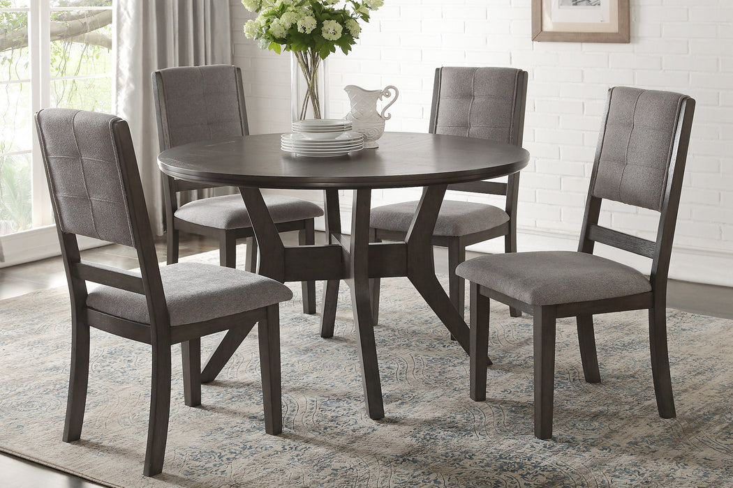 Nisky Gray Round Dining Set