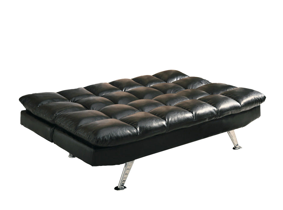 Sundown Black Adjustable Futon Sofa