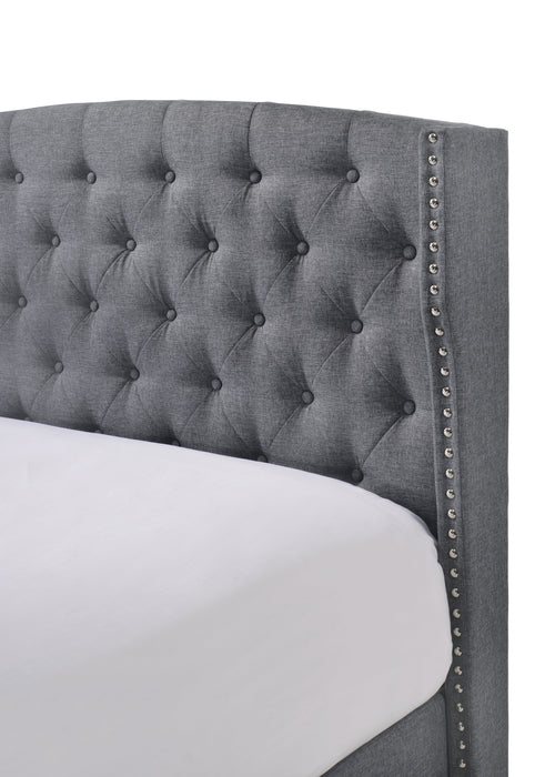 Rosemary Gray King Upholstered Platform Bed