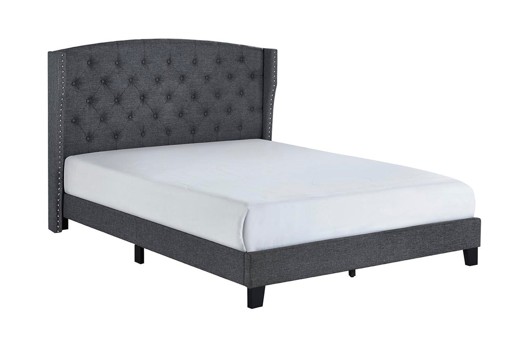 Rosemary Gray Queen Upholstered Platform Bed