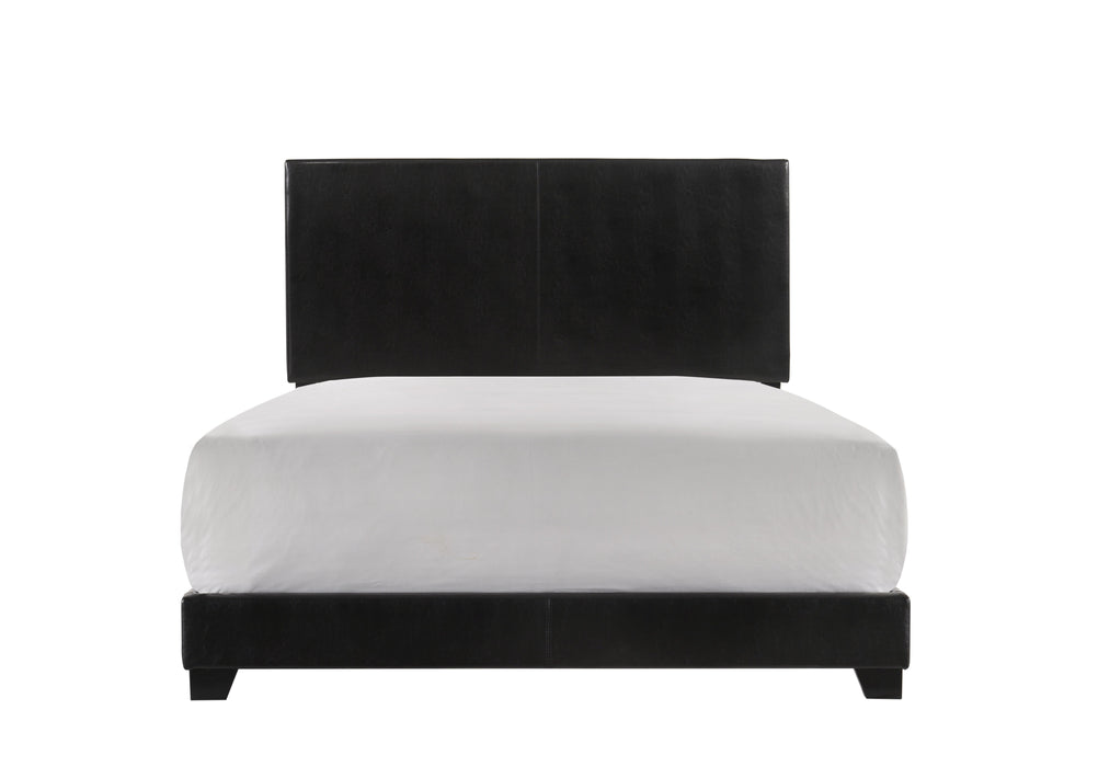 Erin Black PU Leather Queen Upholstered Bed