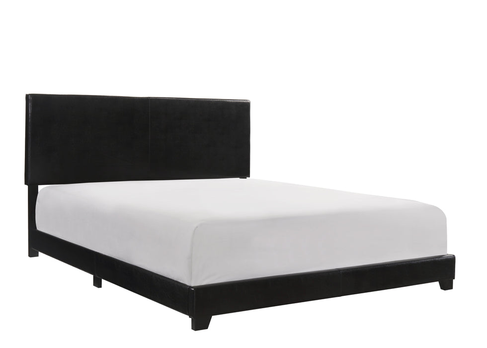 Erin Black PU Leather Full Upholstered Bed