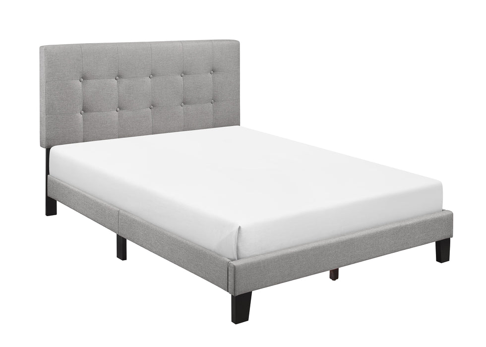 Rigby Gray Full Upholstered Platform Bed