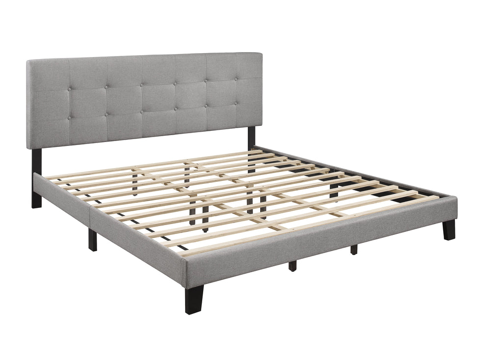 Rigby Gray King Upholstered Platform Bed