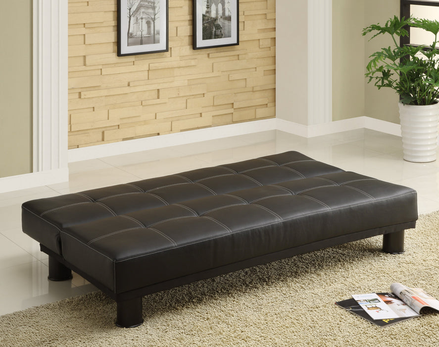 Collin Black Adjustable Futon Sofa