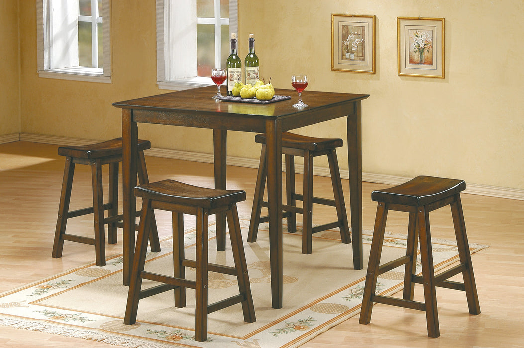 Saddleback Warm Cherry 5-Piece Counter Height Set