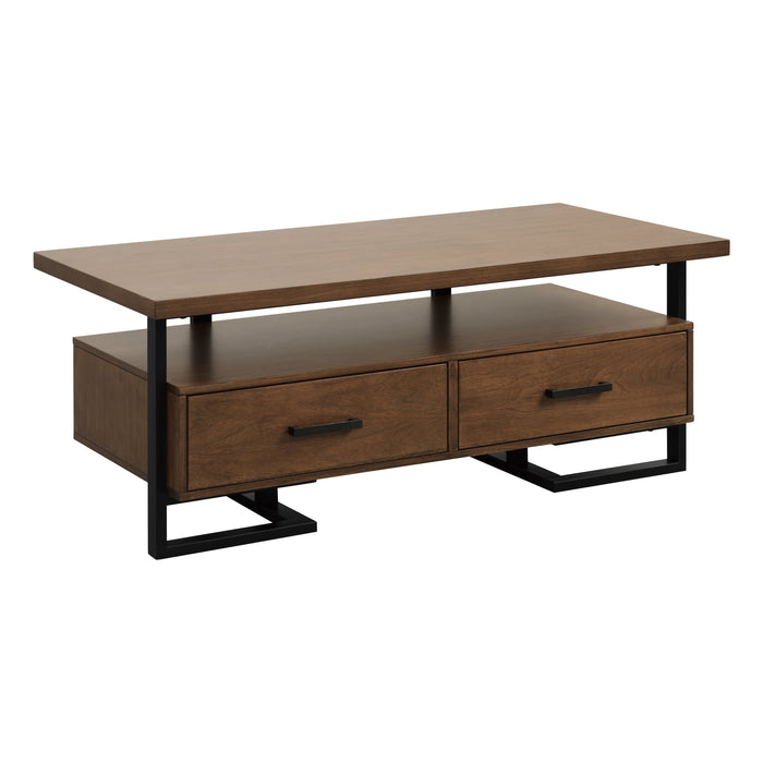 Sedley Walnut/Rustic Black Cocktail Table