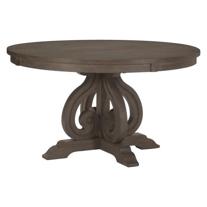 Toulon Dark Oak Round Dining Set