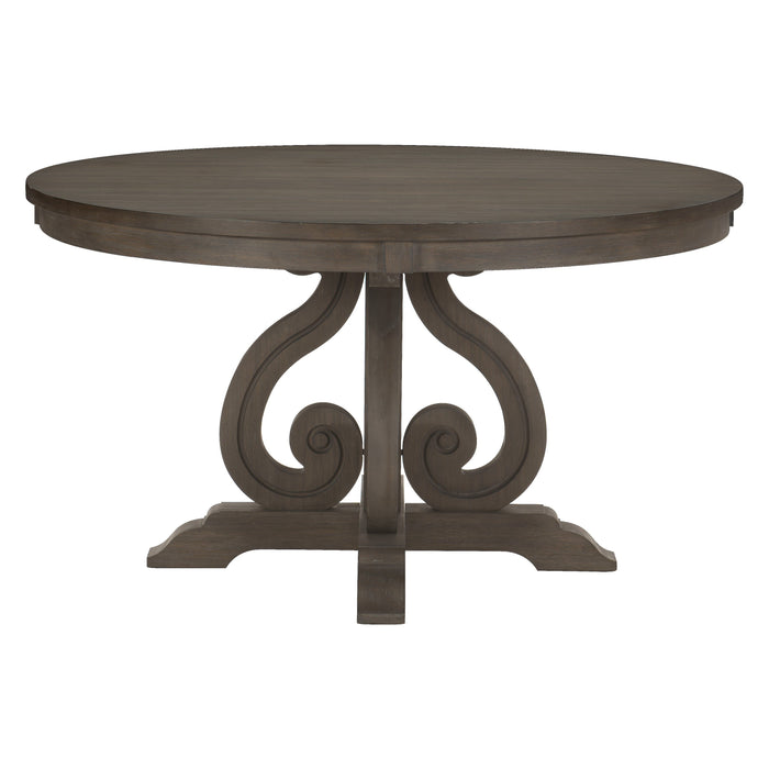 Toulon Dark Oak Round Dining Table