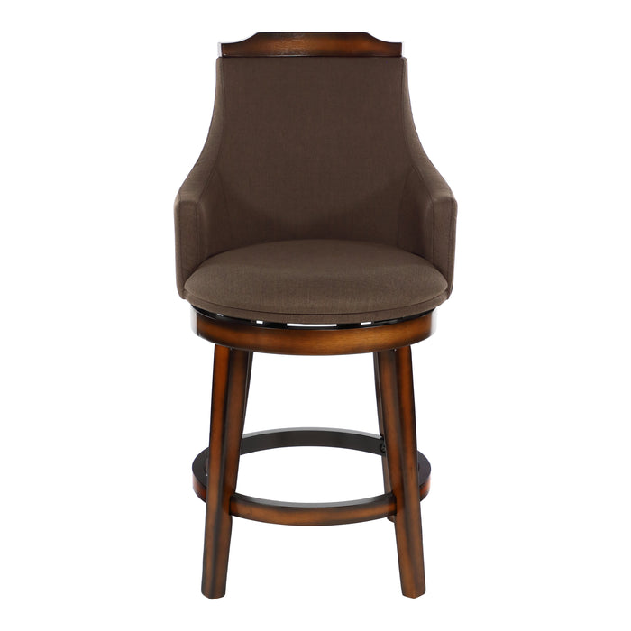 Bayshore Chocolate Swivel Counter Height Chair, Set of 2