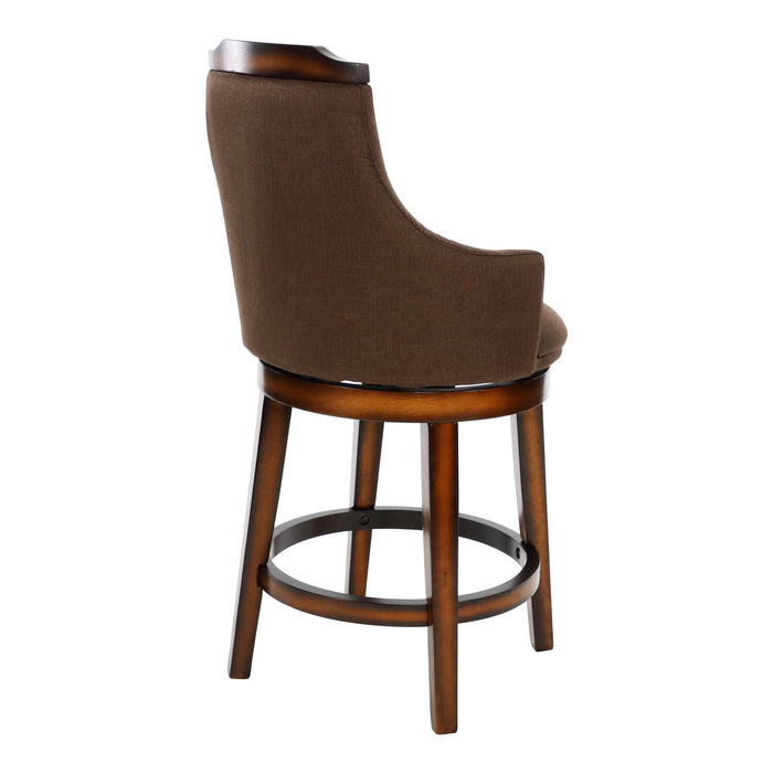 Bayshore Chocolate Swivel Counter Height Chair, Set of 2