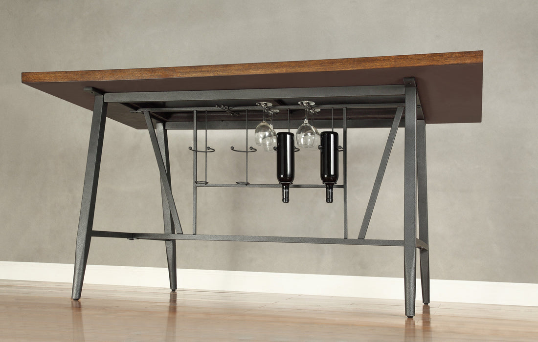 Selbyville Cherry/Gunmetal Counter Height Set