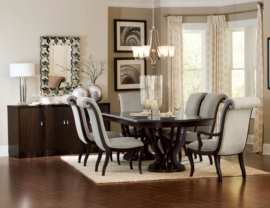 Savion Espresso Dining Arm Chair