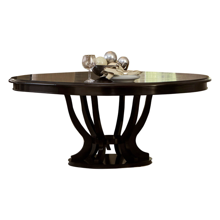 Savion Espresso Round/Oval Extendable Dining Table