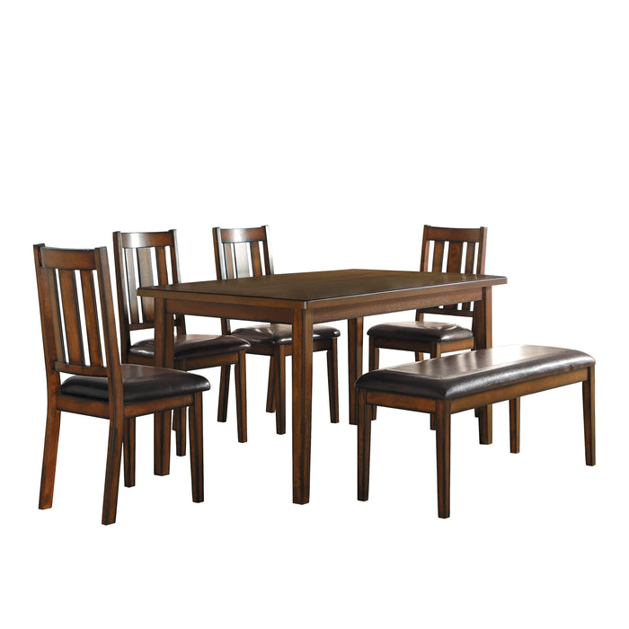 Delmar Burnished Brown 6-Piece Dining Set