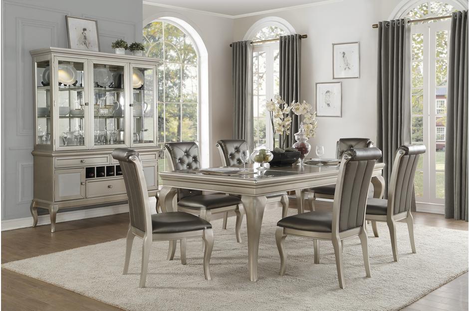 Crawford Silver Extendable Dining Table