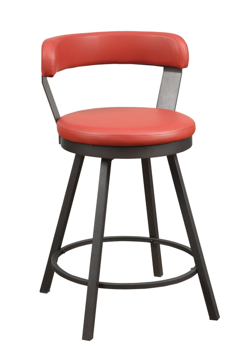 Appert Red/Dark Gray Swivel Counter Chair