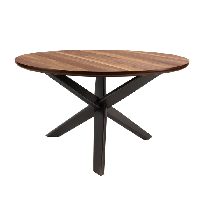 Nelina Walnut/Espresso Round Dining Table