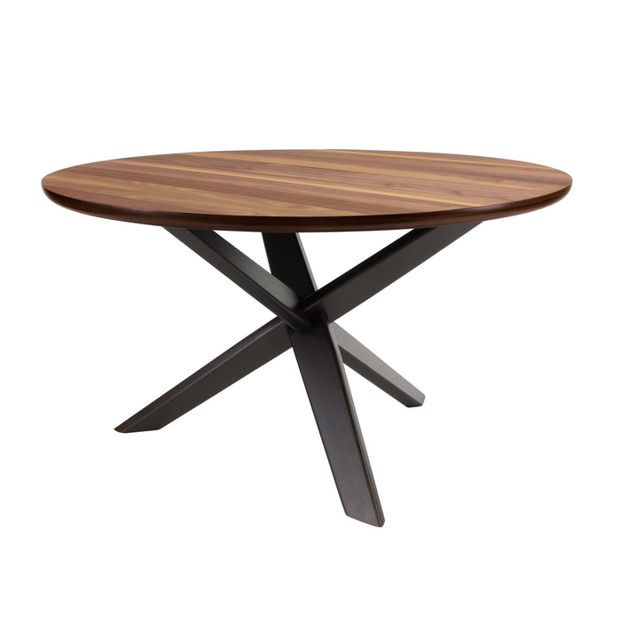 Nelina Walnut/Espresso Round Dining Table