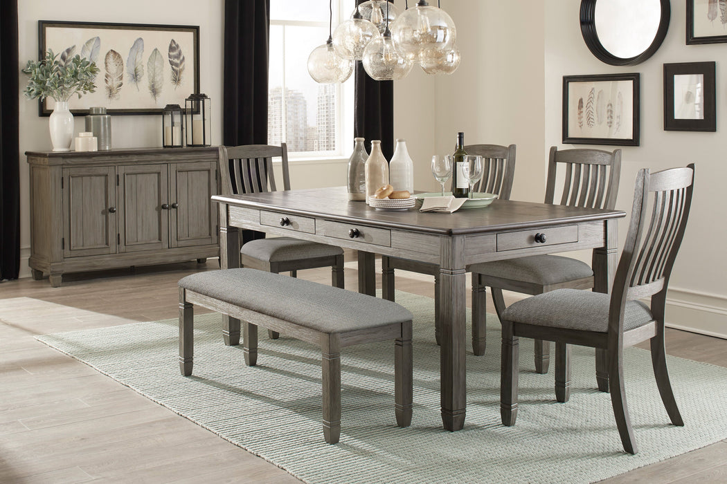 Granby Antique Gray Dining Set