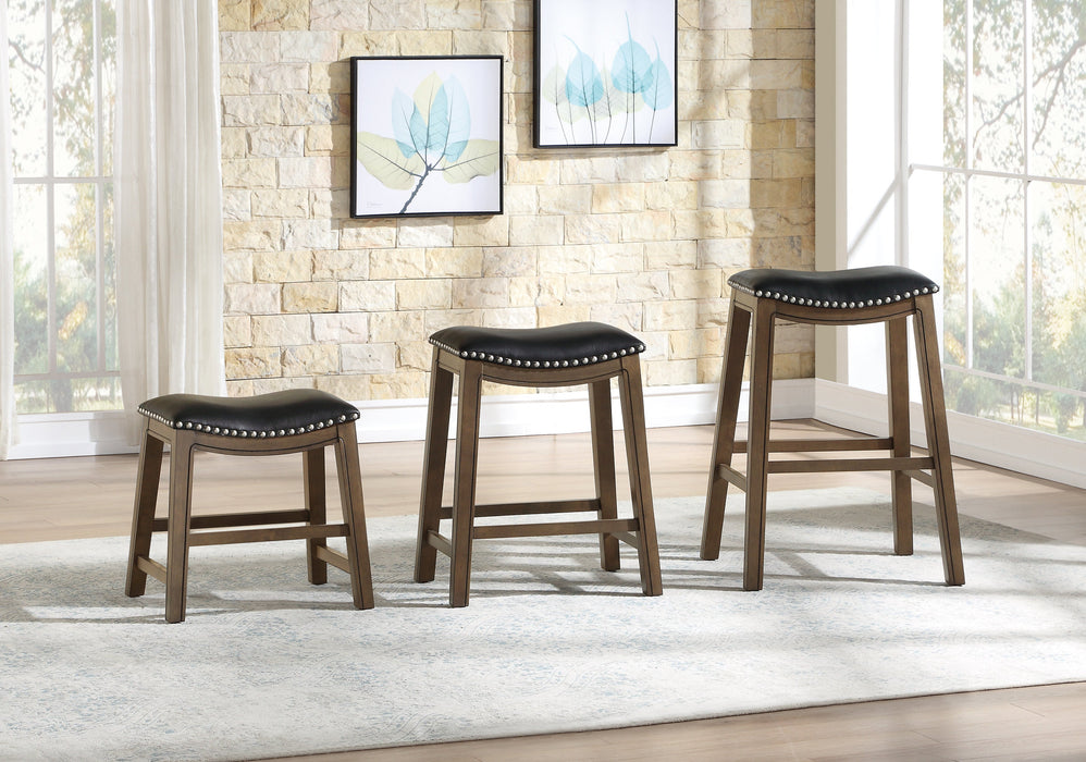 Ordway Black/Brown Counter Height Stool, Black