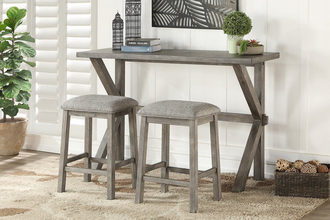 Palmer Gray 3-Piece Counter Height Set