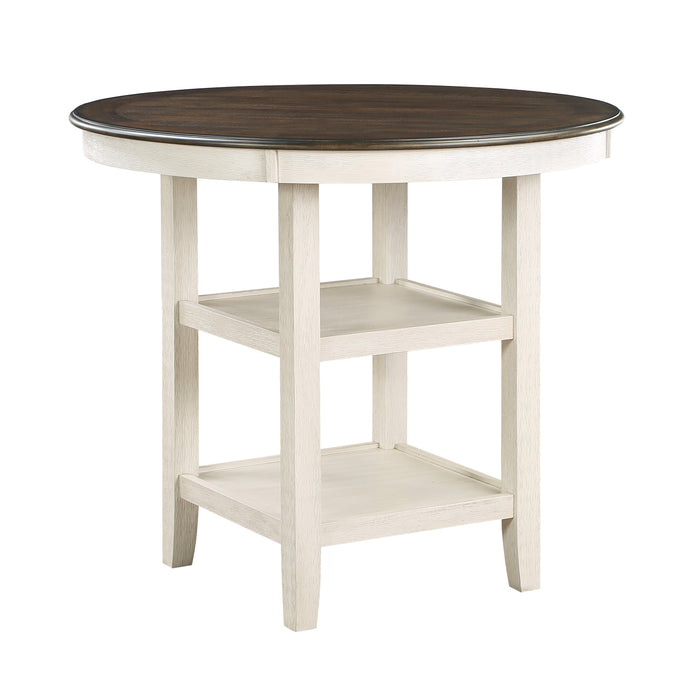 Asher Antique White/Brown Counter Height Table