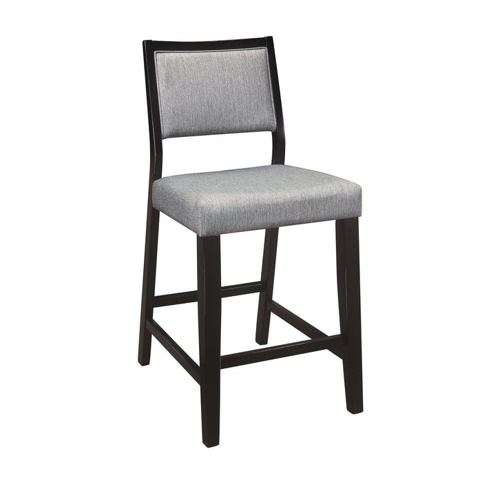 Stratus Gray/Black Counter Height Chair, Set of 2