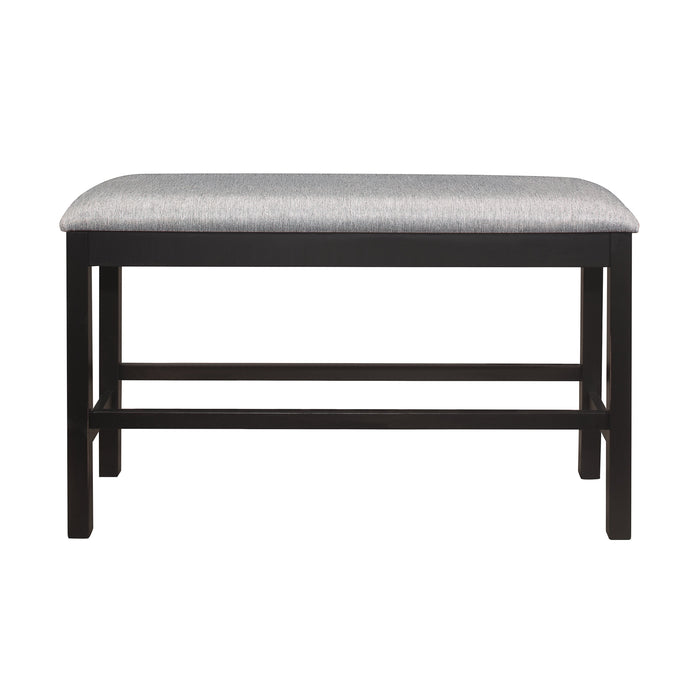 Stratus Gray/Black Counter Height Bench