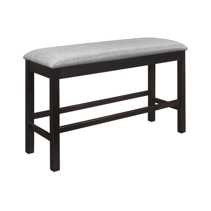 Stratus Gray/Black Counter Height Bench