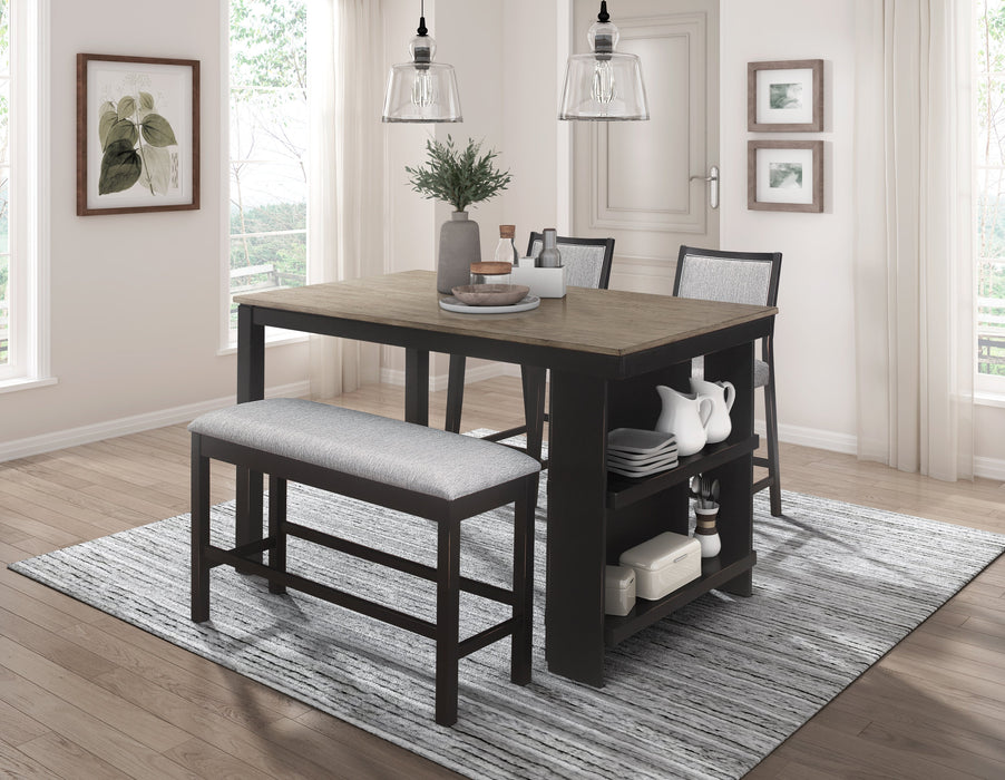 Stratus Gray/Black Counter Height Table