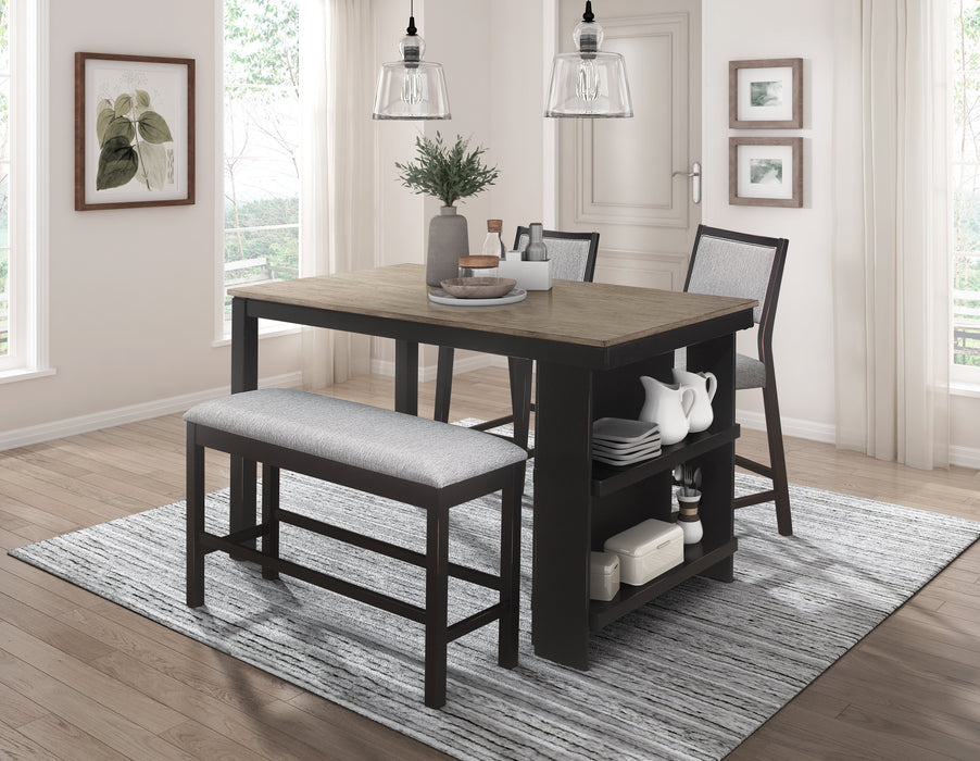 Stratus Gray/Black Counter Height Table