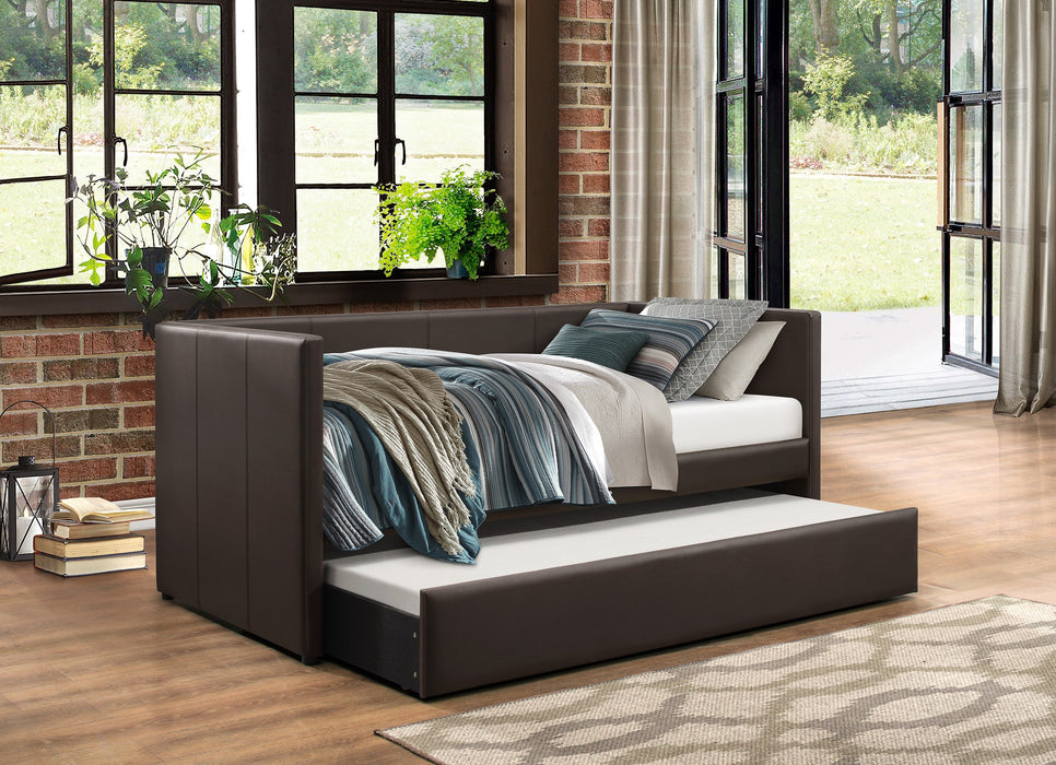 Adra Black Twin Daybed with Trundle