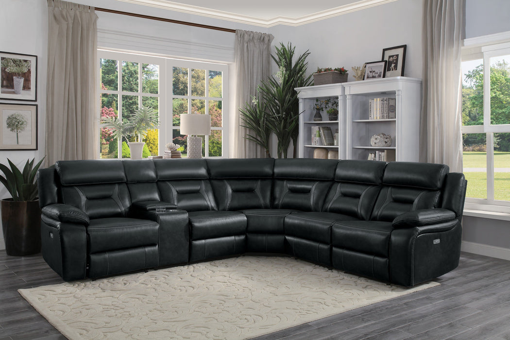 Amite Dark Gray Power Reclining Sectional