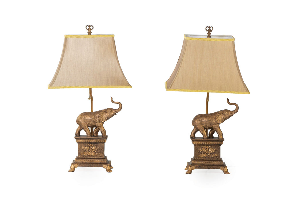 Elephant 29" Table Lamp, Set of 2