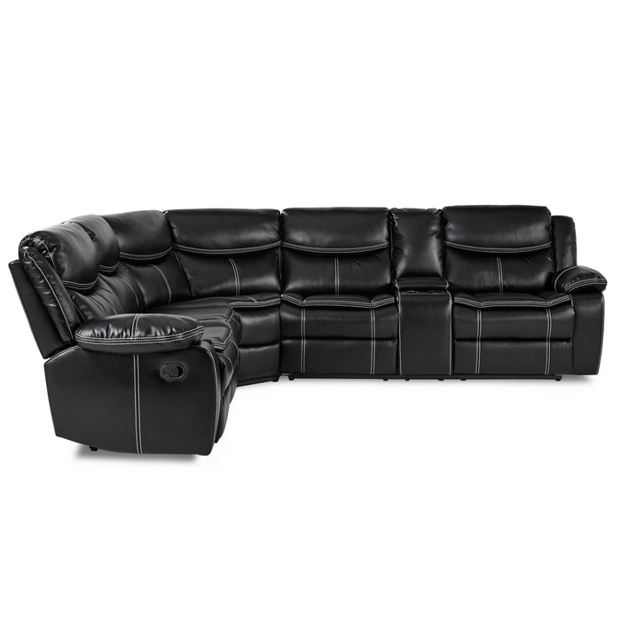 Bastrop Black Reclining Sectional