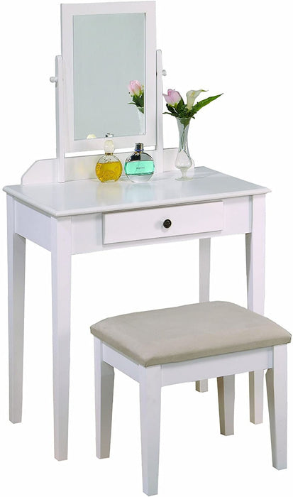 Iris White Vanity Set