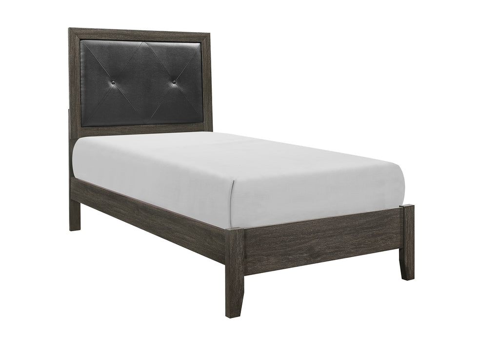 Edina Dark Gray Panel Youth Bedroom Set