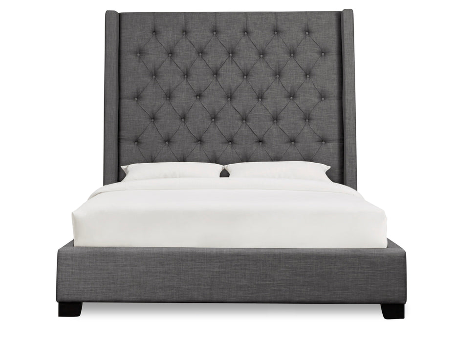 Melody Dark Gray King Upholstered Bed