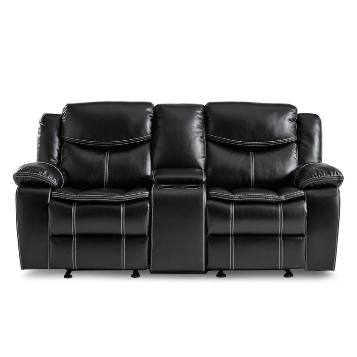 Bastrop Black Reclining Loveseat